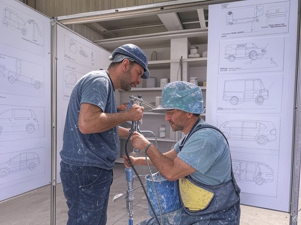 Использование пульверизатора для покраски