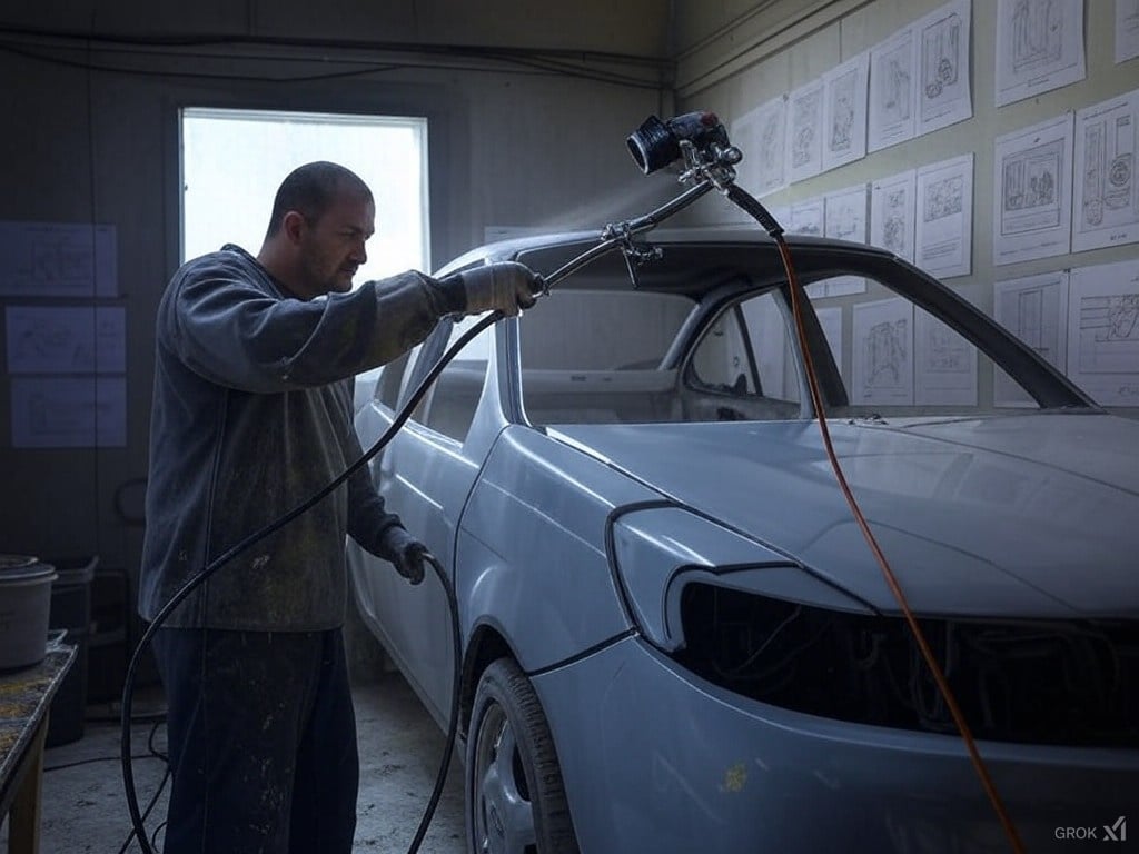 Использование пульверизатора для покраски