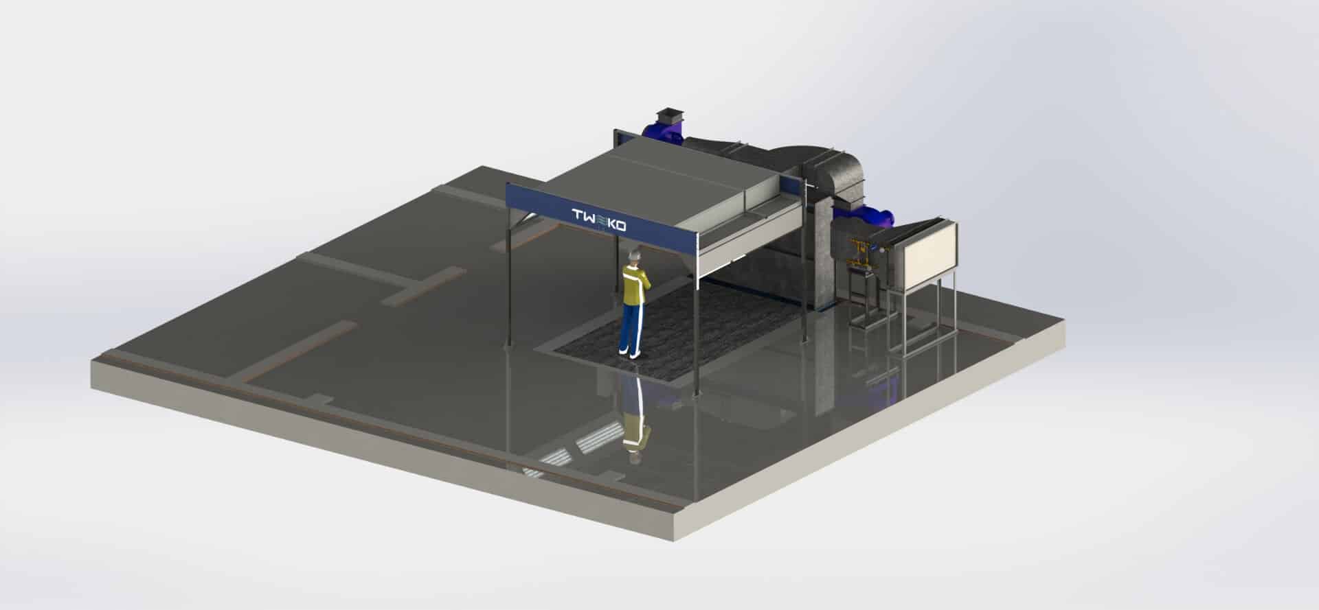 Покрасочная камера с водяной фильтрацией для мебельного производства ООО «Крок Вуд»
