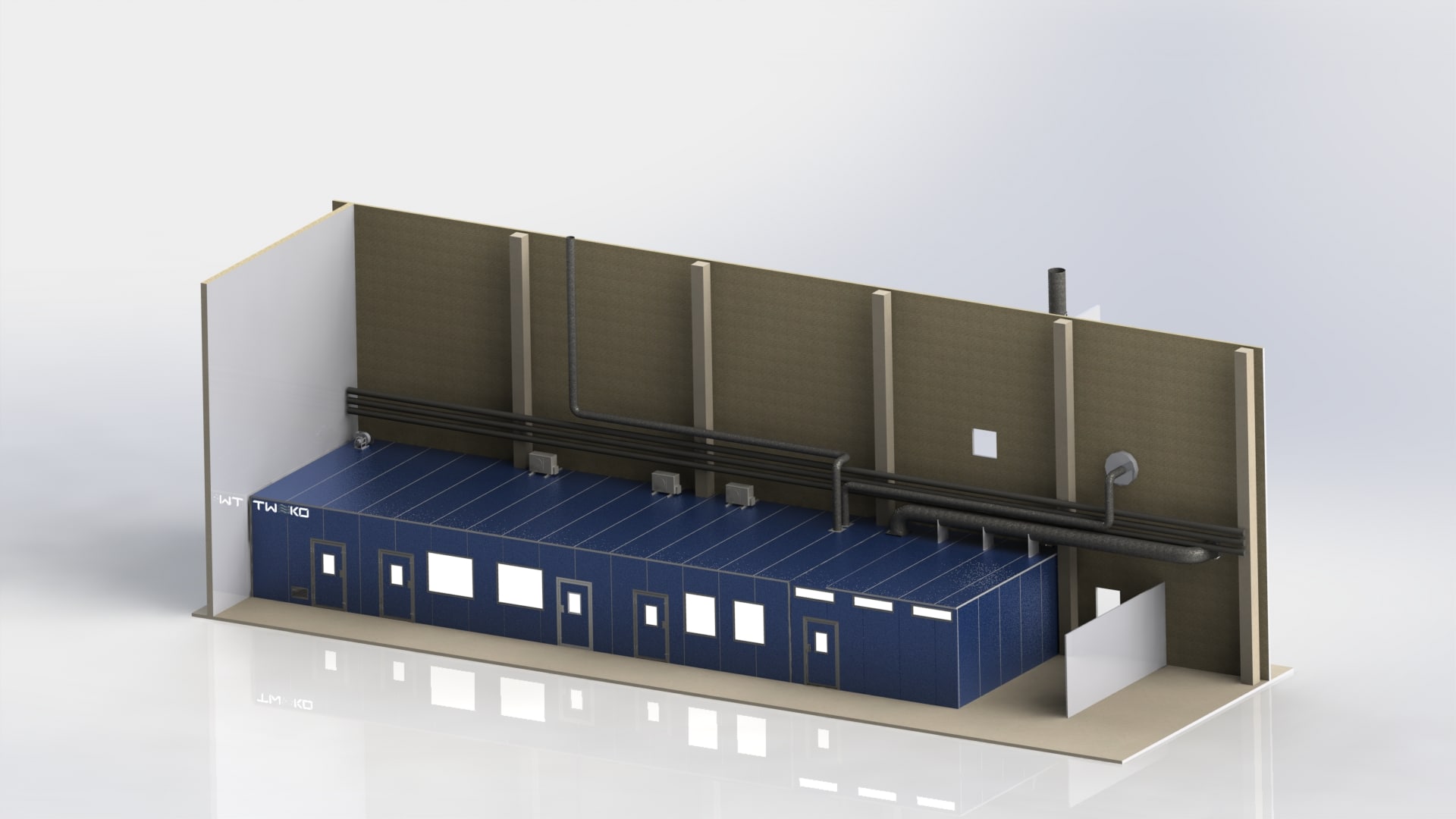 Модульні кабіни для персоналу з припливно-витяжною вентиляцією